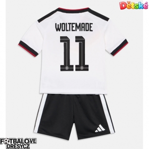 Německo Nick Woltemade #11 Dětské Domácí dres komplet MS 2026 Krátký Rukáv (+ trenýrky)